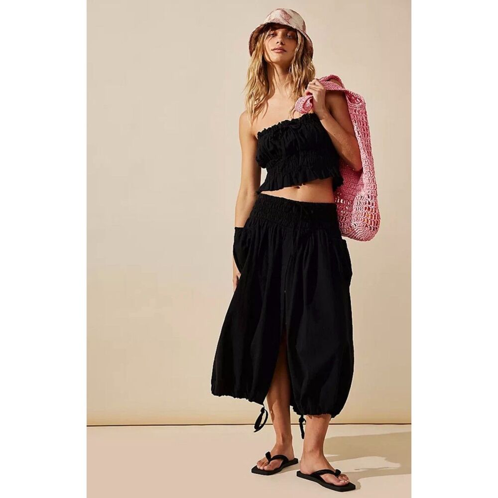 NWT Free People All The Things Set to Perfection in Black size S